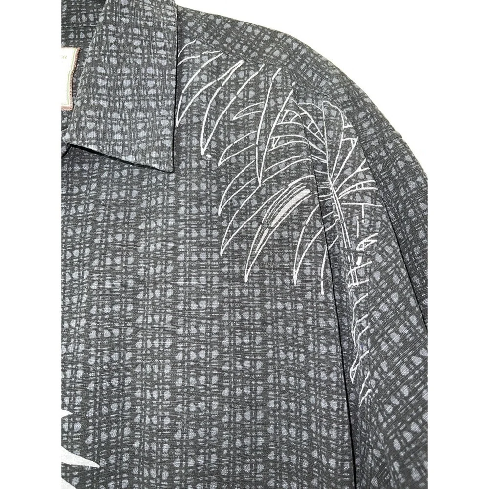 Jamaica JAXX 100% SILK SHORT SLEEVE BLACK PALMS SHIRT - SIZE XL - Picture 5 of 7